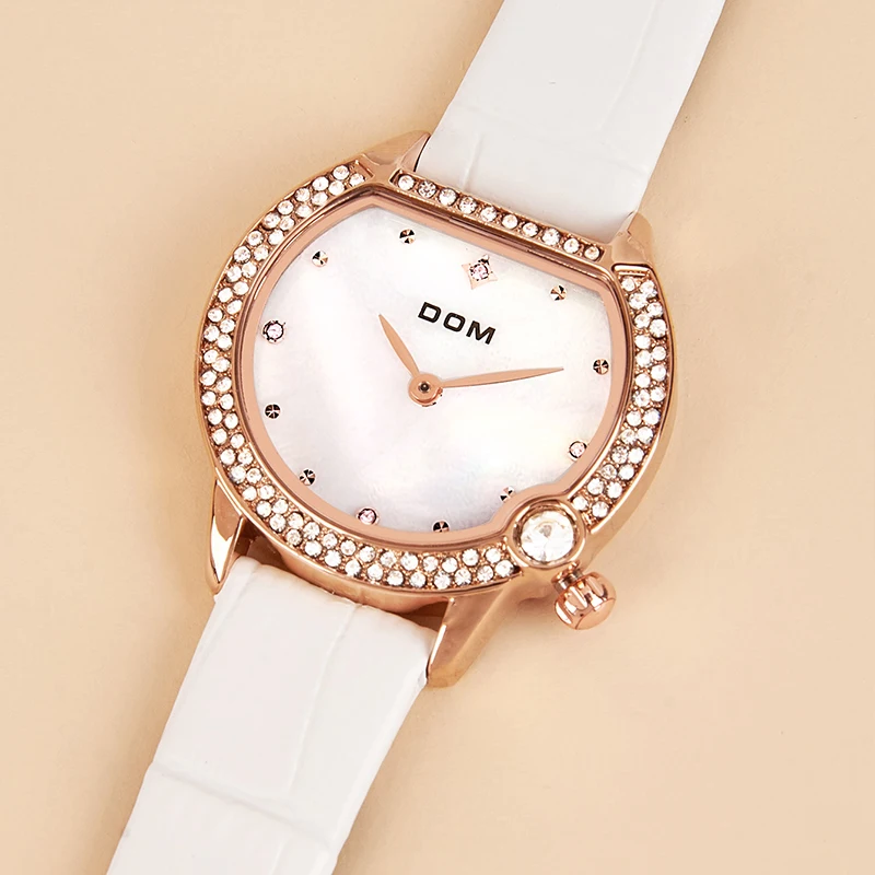 DOM Women's Watch Casual Sports Style Fashion Women's Watch Leather Watch Women's Girls Women's Quartz watch