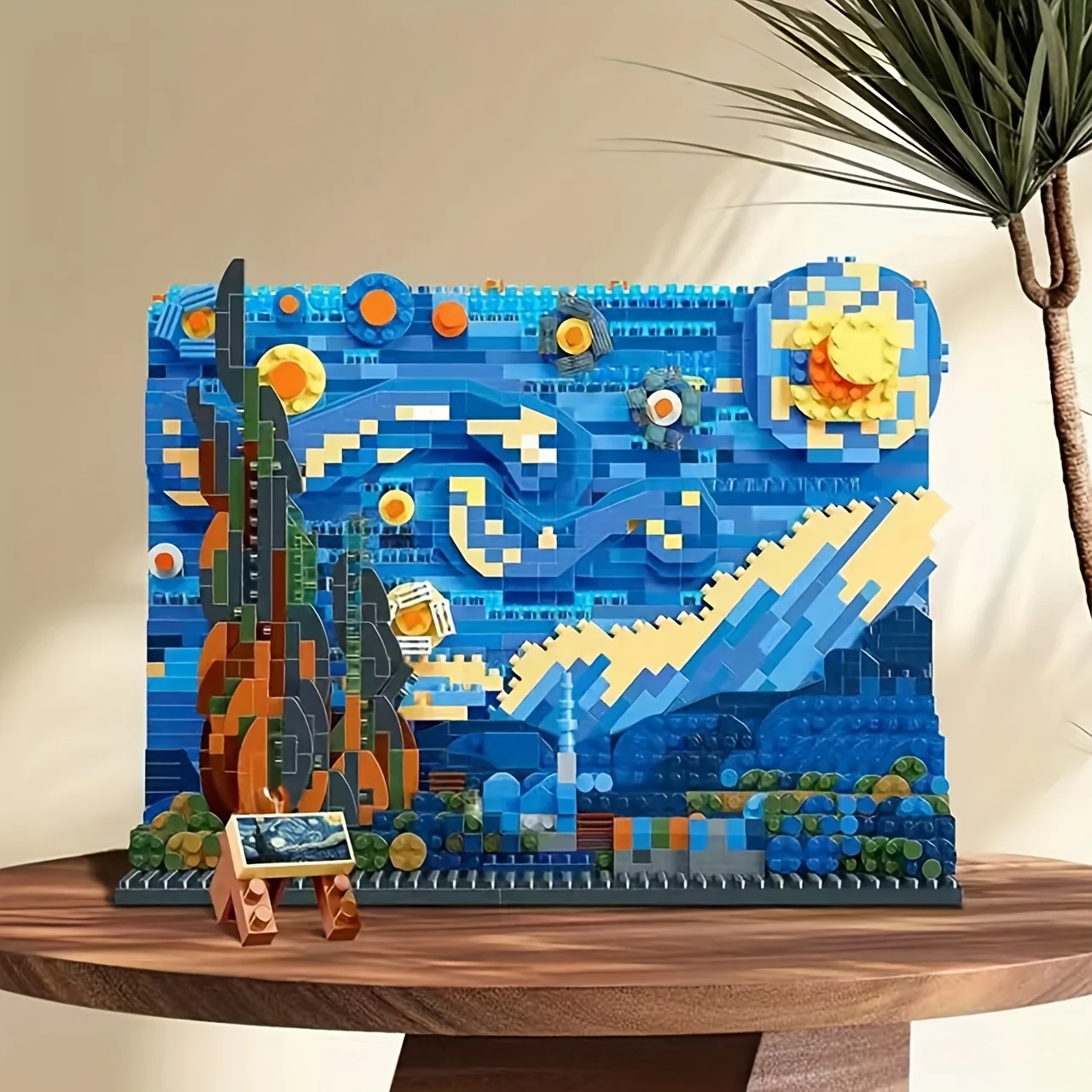 3D Starry Night Block Set - Exquisite Details ABS Material DIY Decorative Art Adult Creative Puzzle Art Lovers Christmas Gift