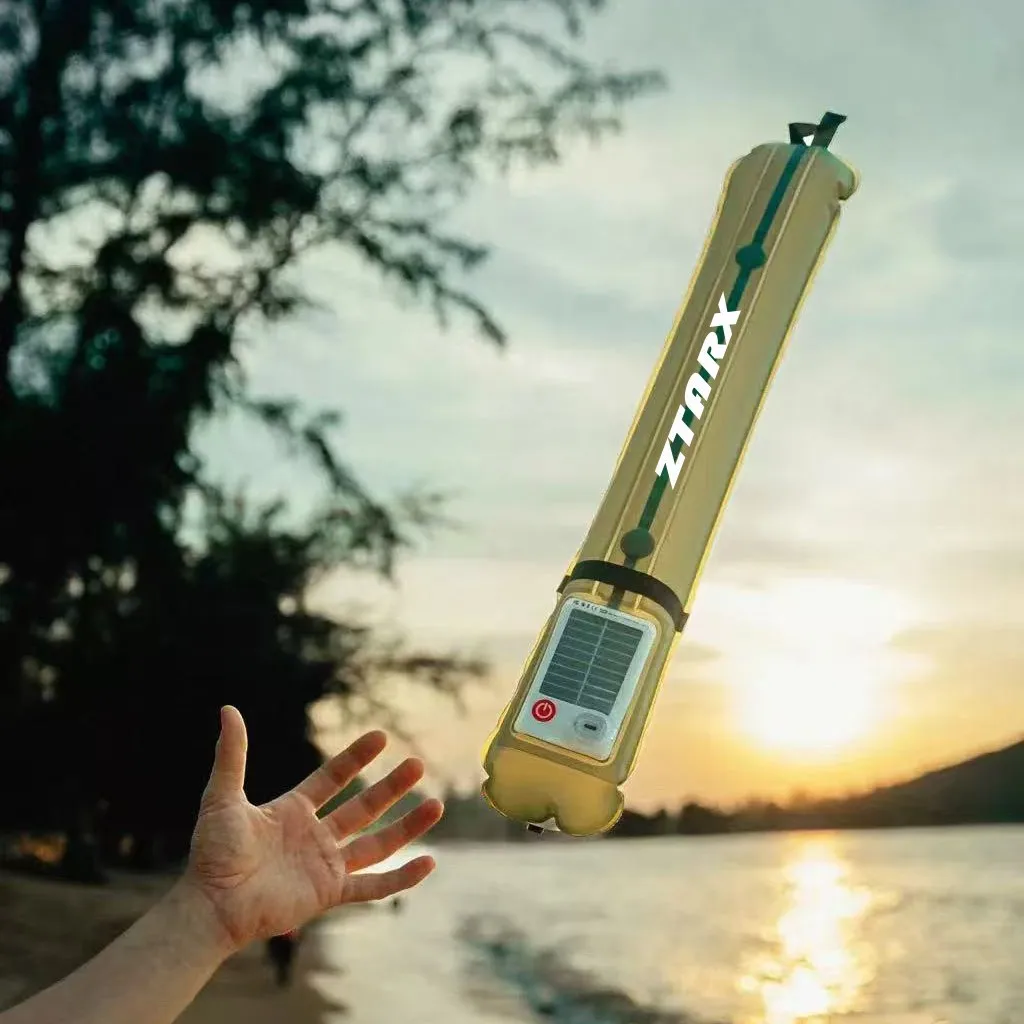 

Outdoor Foldable Inflatable Camping Light - Solar-Powered, Waterproof, Magnetic Base, Inflatable Light Stick for Ambient Lightin