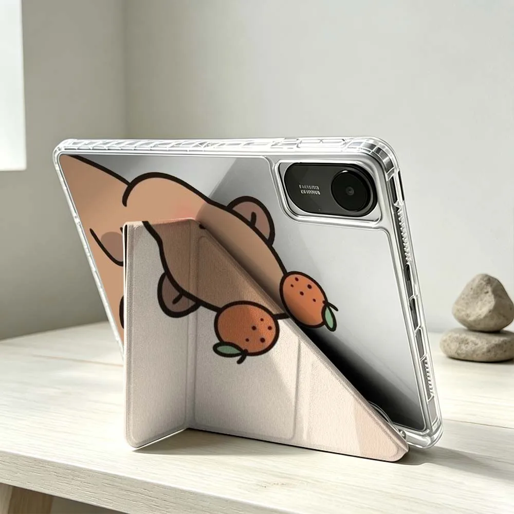 Cute Cartoon Capybara For Xiaomi Mi Pad 8 7 6 5 Pro Redmi Pad SE 2 Poco Pad Foldable 3Y Tablet Case Soft view 3