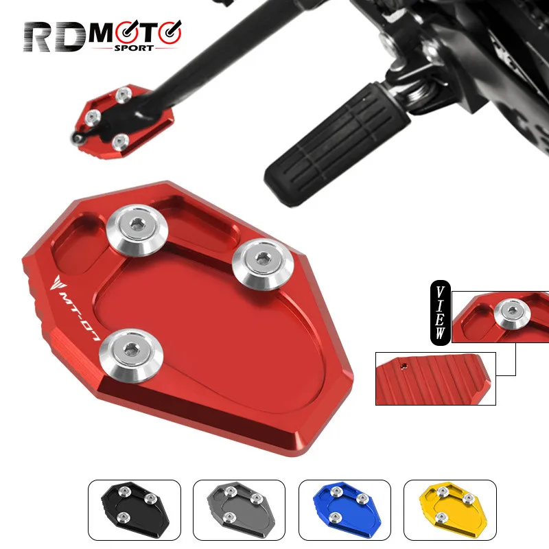 

For MT-07 MT07 2014-2021 2022 2023 2024 Motorcycle CNC Kickstand Side Stand Extension Pad Enlarger Support Plate mt 07