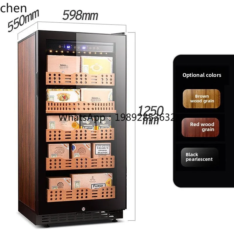 armadietto per vino domestico a umidità costante, armadietto per sigarette refrigerato con controllo della temperatura idratante