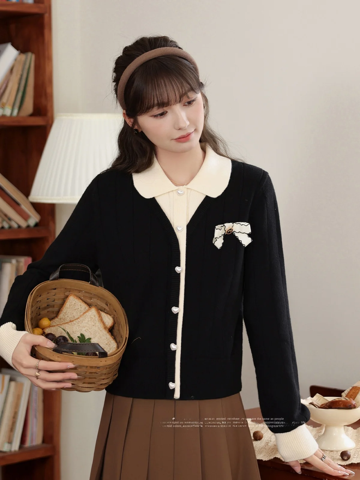 

South Deer 'Capture ace' Autumn Loose Knitted Sweater Women's New Sle Ele Commute Open Cardigan Long Sve ort Length