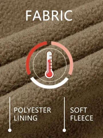 MAGCOMSEN Herr Fleecejacka med Huva Vinter Termisk Träningsjacka Hel Dragkedja 6 Fickor Tjock Vindtät Friluftskläder 10 best sales 6-ficksjacka för män - №2