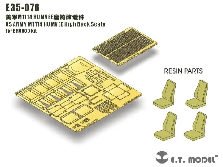 

ET модель E35-076 1/35 армия США M1114 HUMVEE высокие задние сиденья деталь