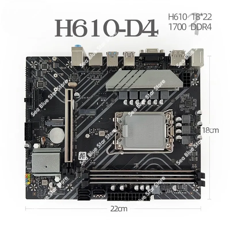 Placa base para computadora H610 DDR4, placa base de escritorio LGA1700, compatible con Pentium Core de 12.ª generación, DP, HDMI