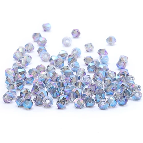 3mm 4mm 6mm 8mm Bicone Faceted Crystal Glass Loose Crafts Beads Jewelry Making