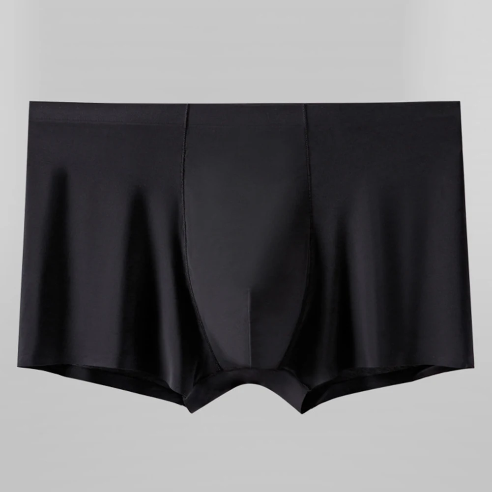 Ropa interior para hombre de estilo básico para dormir, calzoncillos Boxer sin costuras, ropa interior para hombre, Material ligero de ajuste cómodo