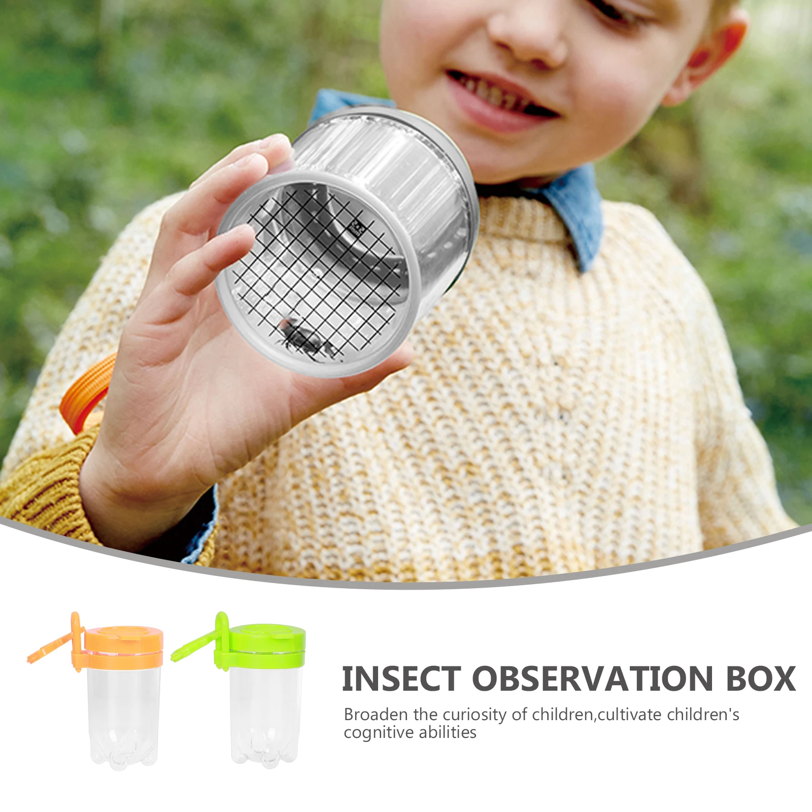 

4pcs Insect Observation Outdoor Exploration Tool High Transparency Container for Nature Study Camp School Experiments