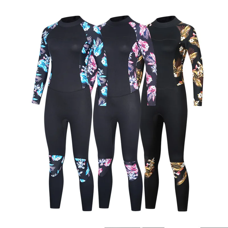 NEW 2MM Womens Dive Surf Wetsuit Full Neoprene Surfing Diving Snorkeling Long Sleeve Surfing Back Zipper Suit