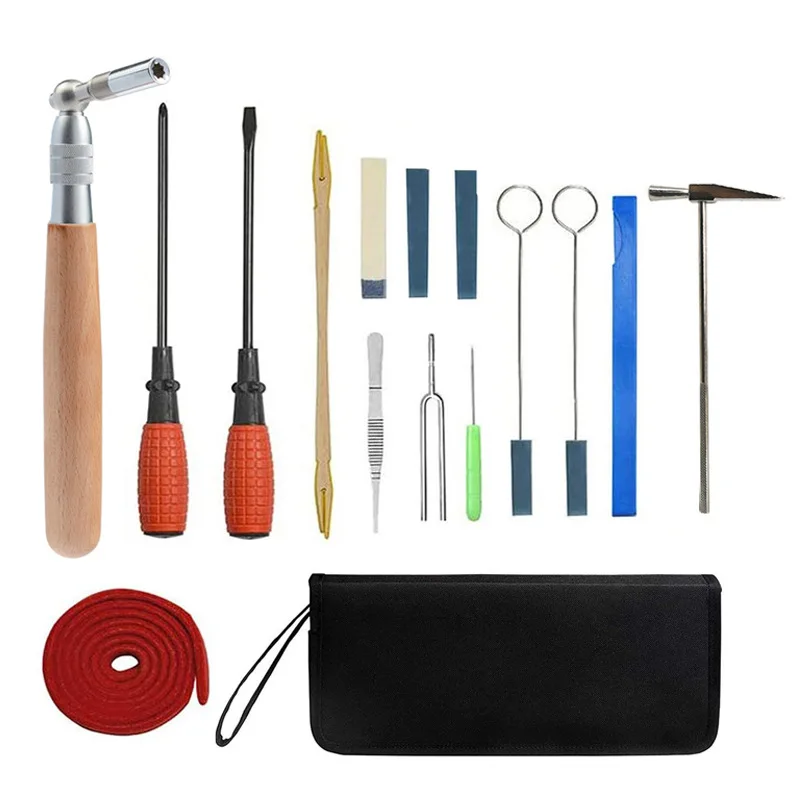 

Hooqu 16-Piece Set, Piano Tuning Tool, Tuning Kit, Piano Repair, Care, Wrench, Tape Tuning Fork