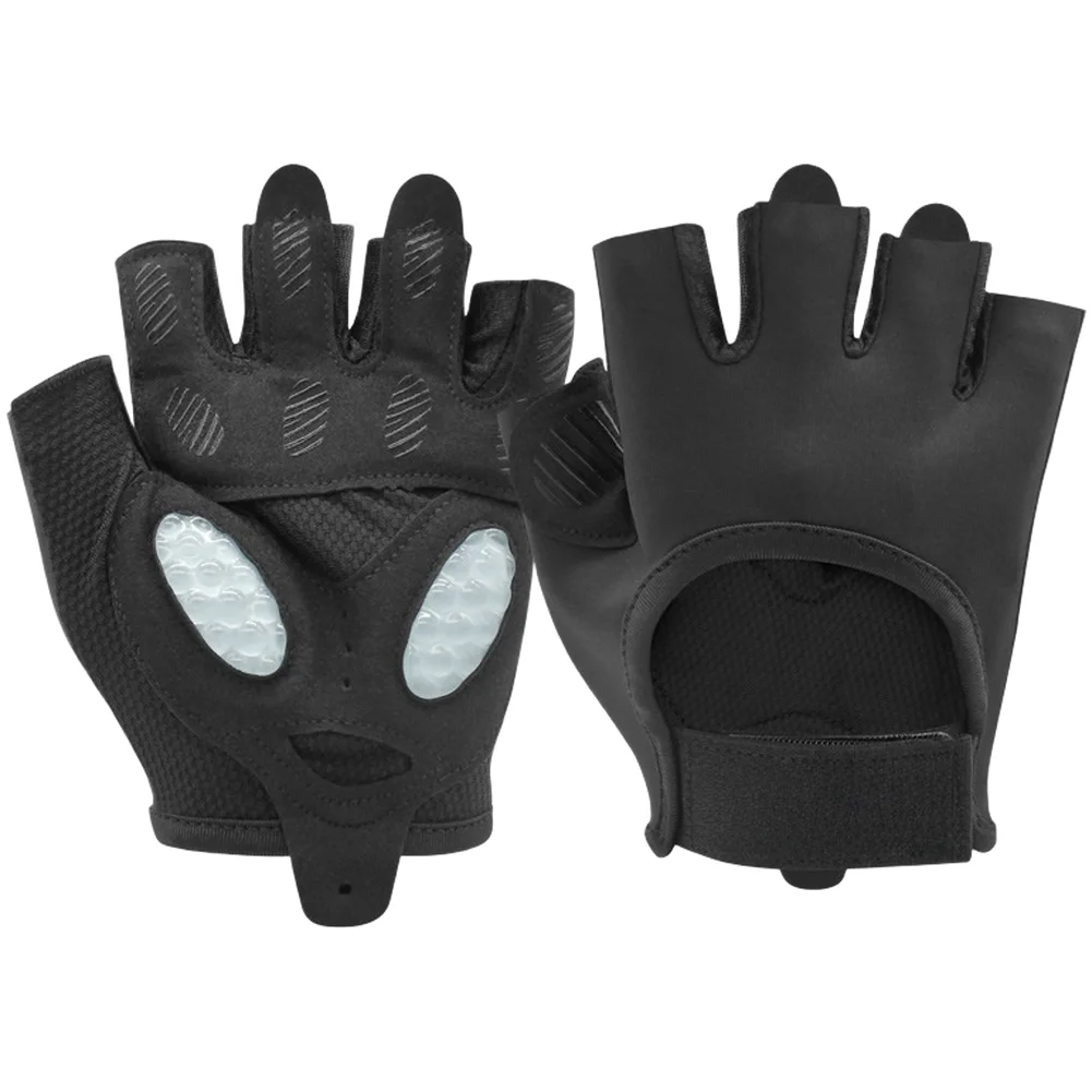 

Перчатки для фитнеса с открытыми пальцами, силиконовой амортизацией ладони, противоскользящими вставками для пальцев и гибким эластичным трикотажем для комфорта