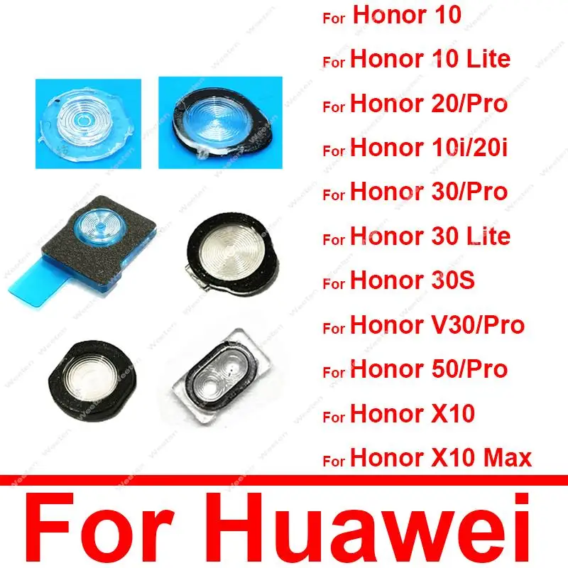 Back Rear Flash Lamp Light Cover For Huawei Honor 10 20 30 V30 50 Pro 10 30 Lite X10 Max Flashlight Shade Parts