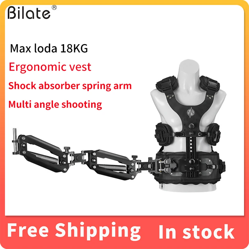 

Bilate 3-AxisHeavy Duty Professional Double Arm Stabilizer Vest 18 KG Updated Stabilizer For DSLR Cameras