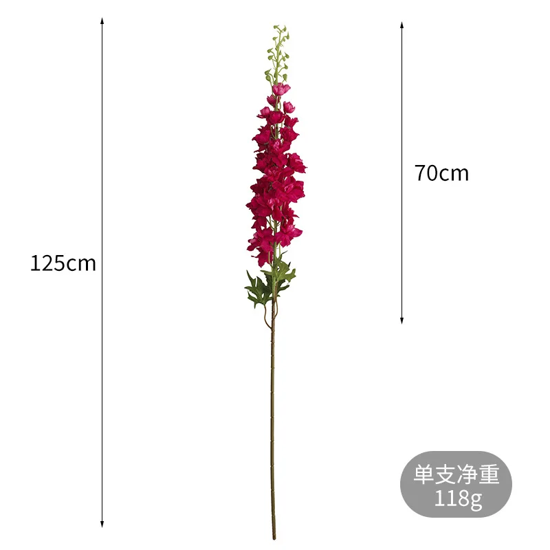 1 PCS 125 CM Artificial Larkspur Delphinium Ajacis Delbine Poisonweed Silk Flowers Home Decor Gift F774