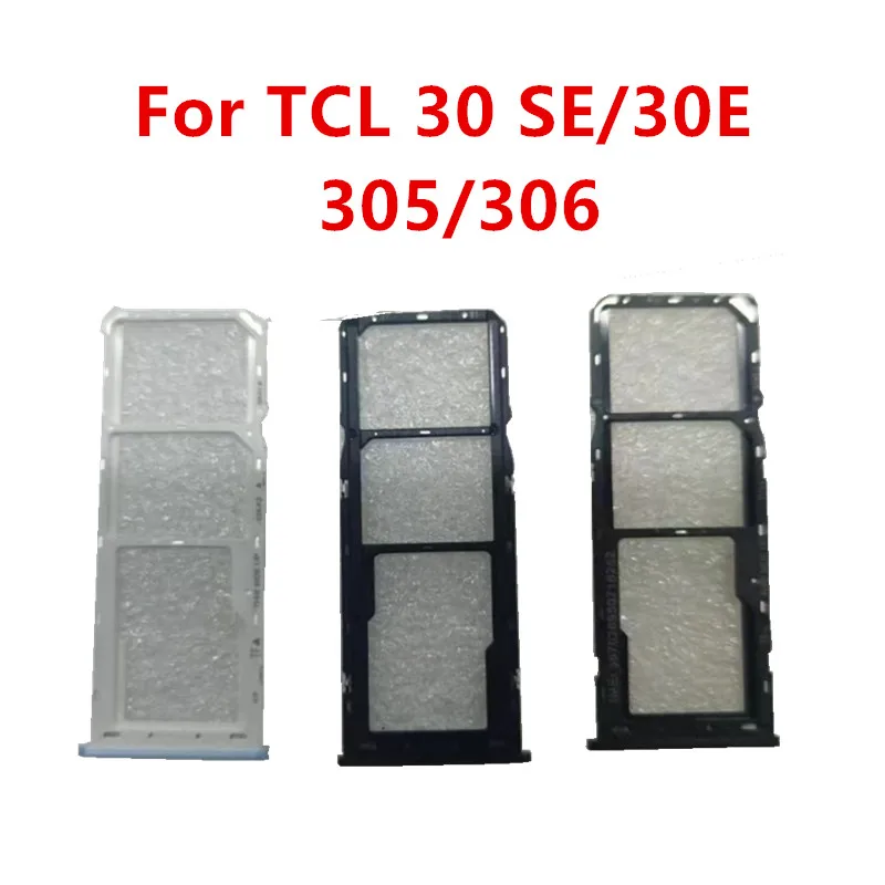 6165 6127 Dual SIM Card Slots For TCL 30 SE / 30E / 305 / 306 Adapters Socket Holder Tray Replace Housing Repair Parts