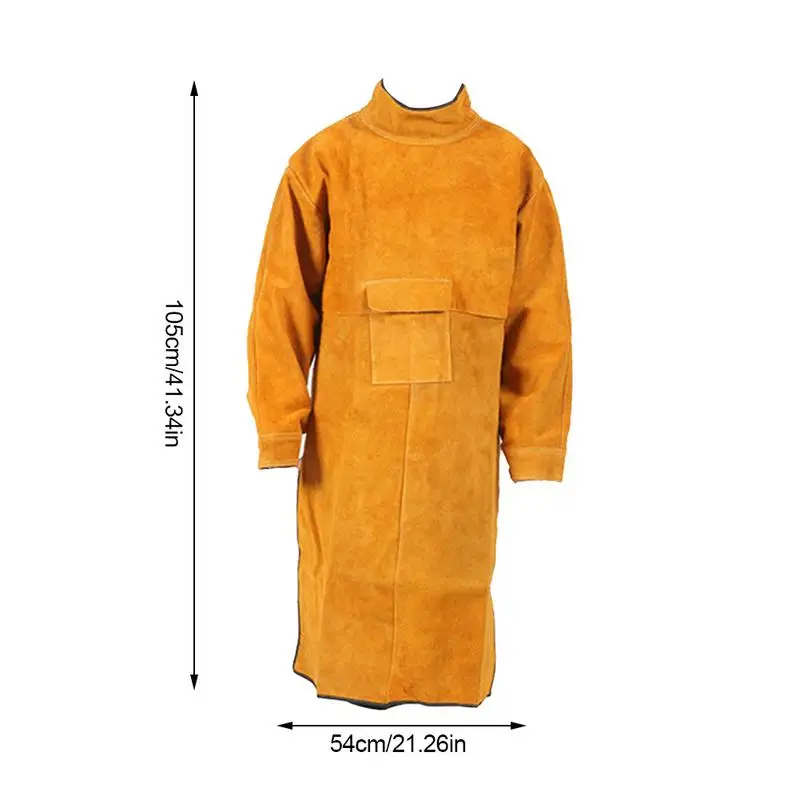 Cowhide Leather Welder Apron Work Safety Workwear Glaziers Blacksmith Apron Electric Welding Safety Clothing