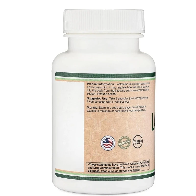 Lactoferrin 250mg per serving (60 capsules) patented biological ferritin lactoferrin - high-quality iron supplement