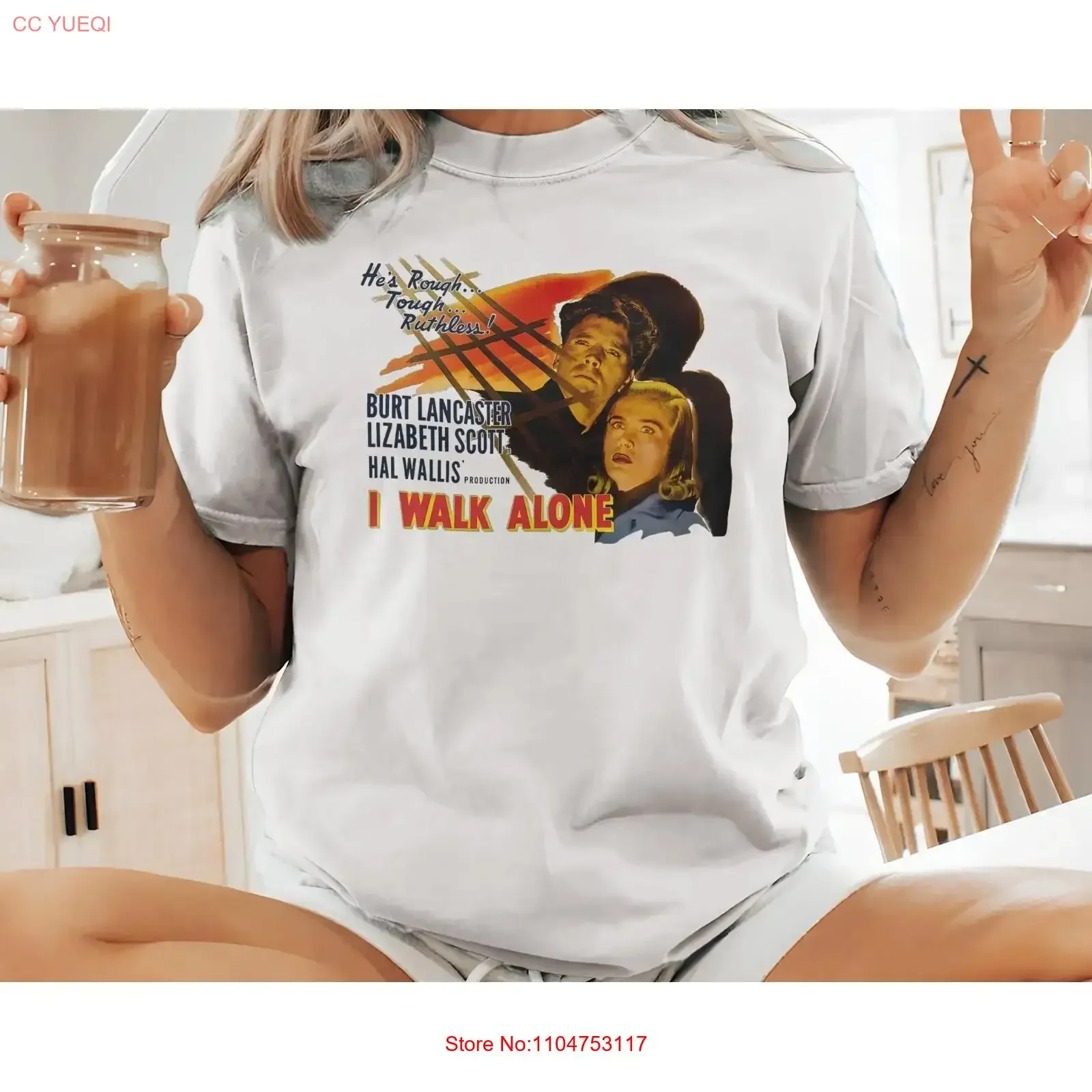 I Walk Alone T Shirt Vintage 8 colors DTG Print SIZES S 5XL long or short sleeves vintage Washed graphic streetwear Stylish