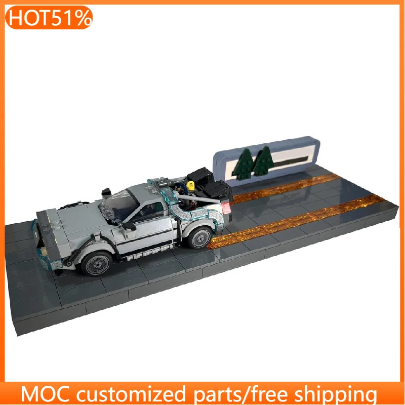 312 PCS Construction Flame Trail Supercar MOC Customize Modular Building Block Popular Educational Model DIY Assembly Toy Gift
