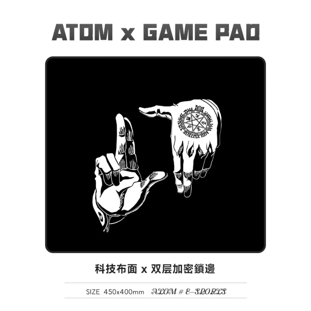 ATOM e-sports mouse pad FPS jogo pano pad, almofada neutra borda de travamento espessada de lados finos padrão transparente suave de alta qualidade 4mm