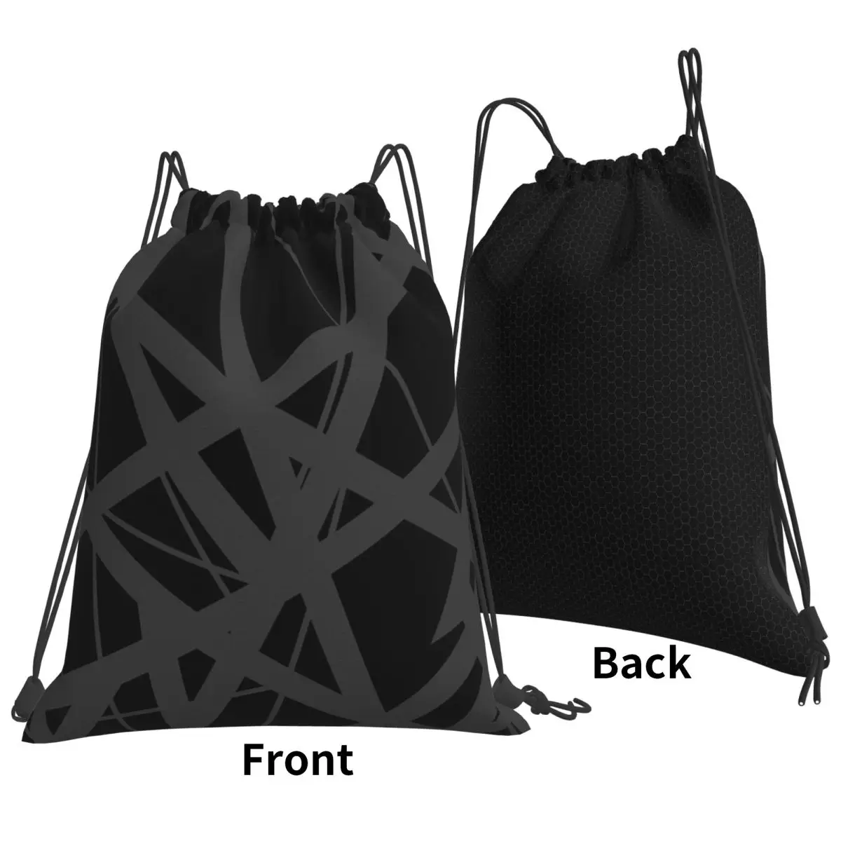EVH Authentic Stripes Design Backpacks Casual Drawstring Bags Sundries Bag Book Bags for Travel Students