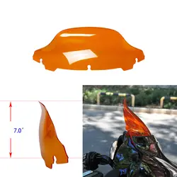 Orange Front Windshield Wind Screen For Harley Touring Street Glide Ultra Limited FLH 2014-Up
