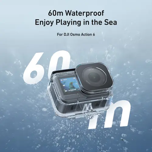 TELESIN Waterproof Case For DJI OSMO Action 6 Underwater 60M Diving Housing Cover With Dive Filter For DJI Action 6 - Image 2
