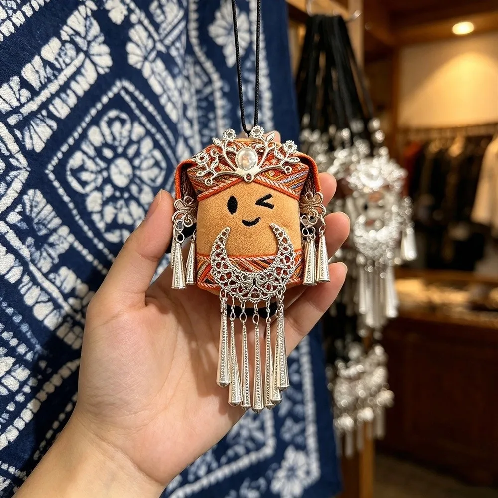 New Product Ethnic Style Potato Keychain Handmade Creative Cartoon Pendant Cartoon Design Backpack Ornament Home Decor