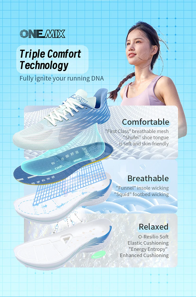 Onemix 2026 Wind Wings Atmungsaktive Speed-Laufschuhe für Herren, Marathon-Sport, Leichte Freizeitschuhe für Damen, Outdoor-Springseilschuhe – Detail 17