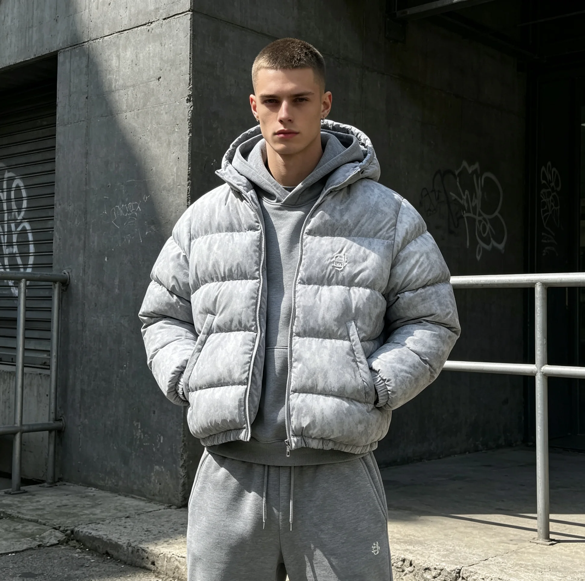 Unisex Hooded Cotton Jacket European American Style Vintage Harajuku Bread Suit Trendy Personalized High-End Streetwear