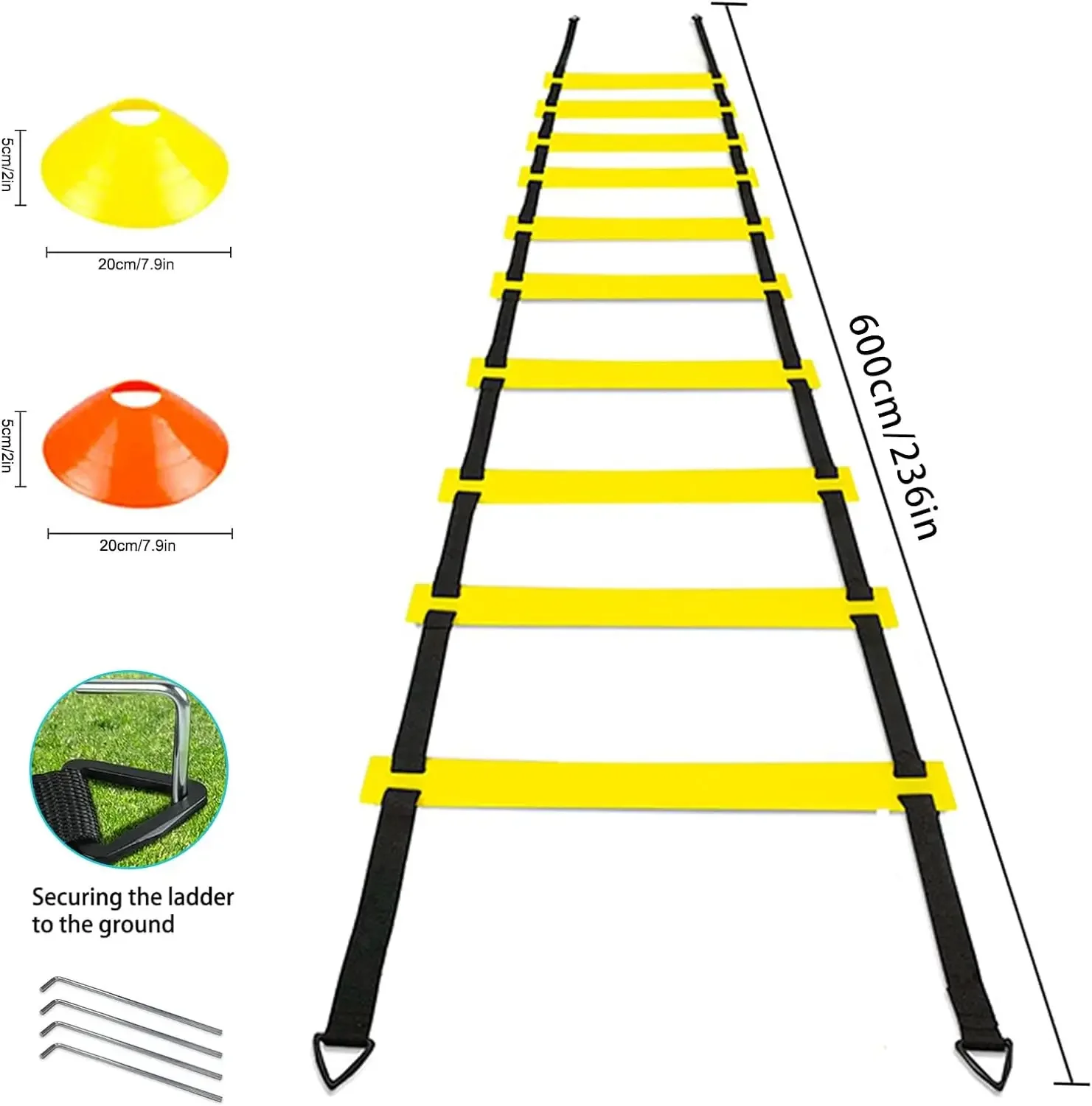 Wholesale Football Training Equipment Set, Agility Hurdles, Resistance Parachute Soccer Training Equipment Set for Sports