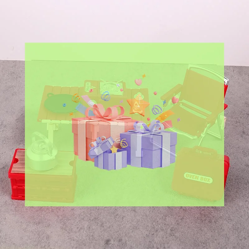 منمنمات بيت الدمى للتخييم؛ 1:12 نماذج الكرسي والموقد #1