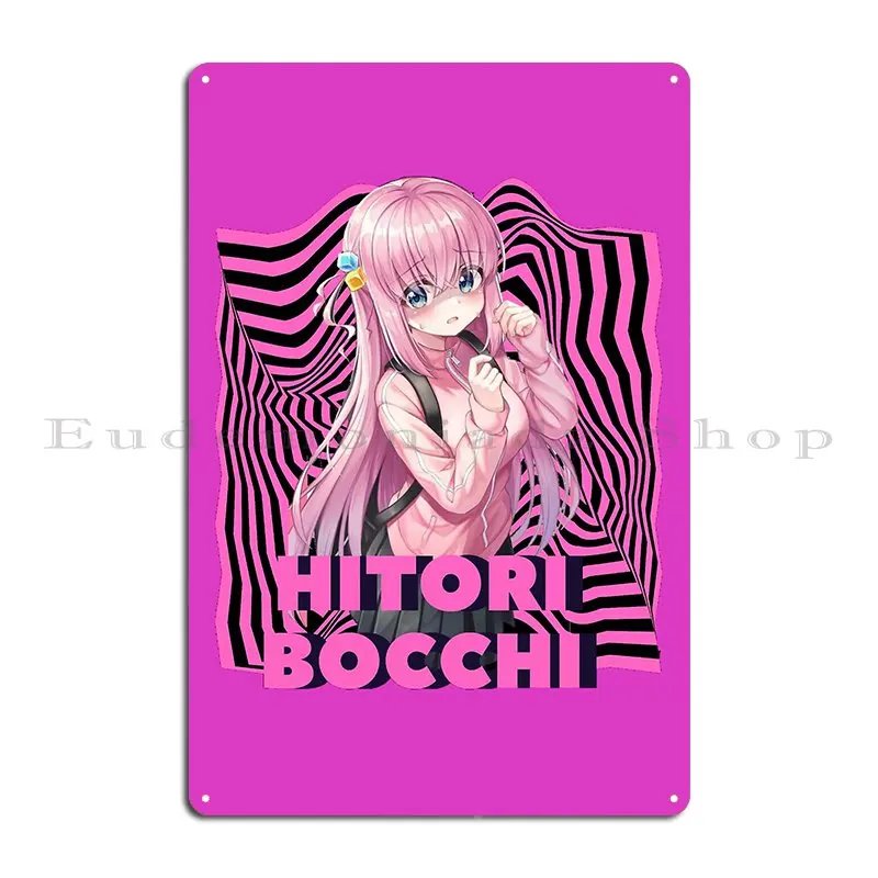 Hitori Bocchi Metal Plaque Poster Pub Personalized Wall Decor Living Room Party Plates Tin Sign Poster