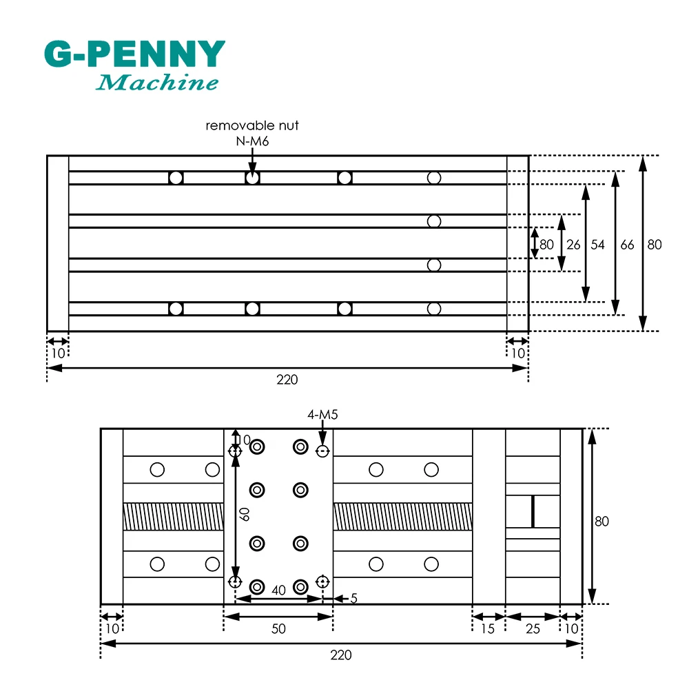 GX80 Ball screw 100-300mm Double line rail aluminum profile electric CNC slide linear guide slide module