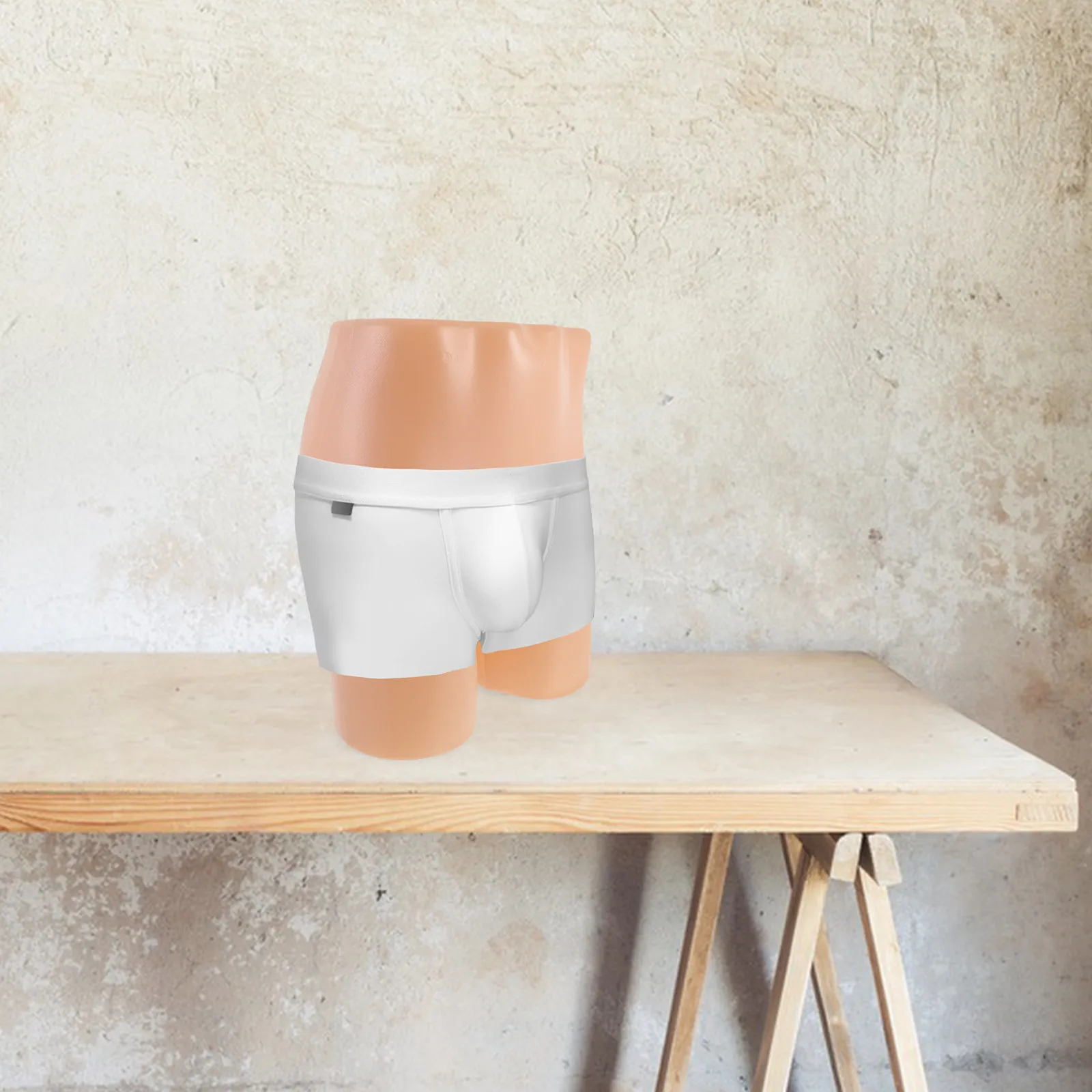 

Пластиковый мужской манекен-торс для демонстрации нижней части тела, белый, с формованной попой, регулируемый по высоте, для демонстрации нижнего белья