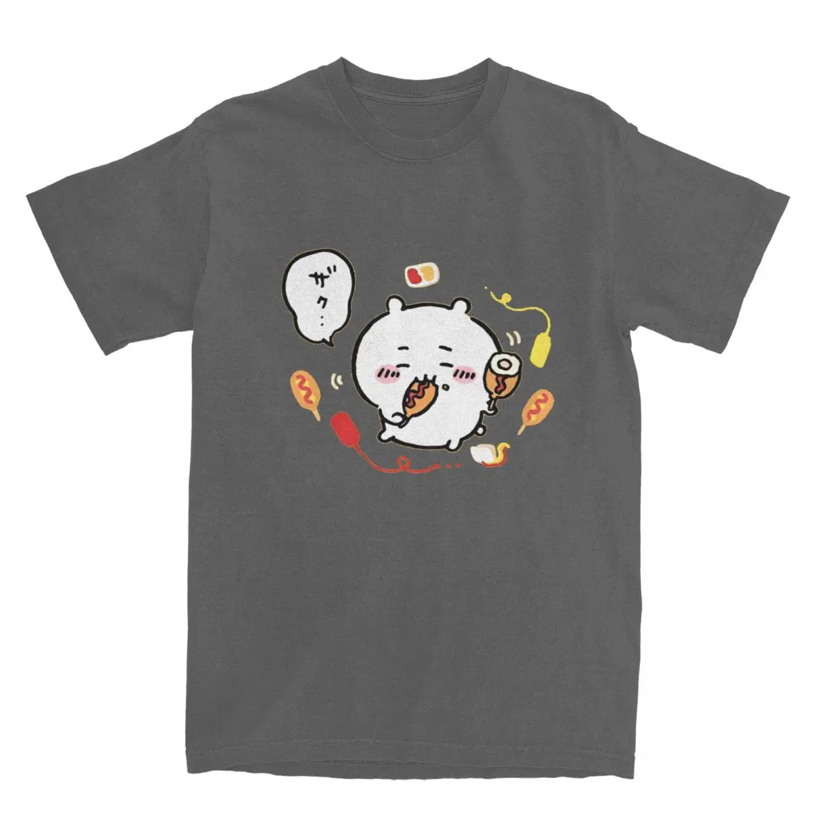 أنيمي تشيكاوا تي شيرت اليابان Mniniso Harajuku تي شيرت قصير الأكمام Y2K متعة القمم الصيف القطن Crewneck المتضخم تيز