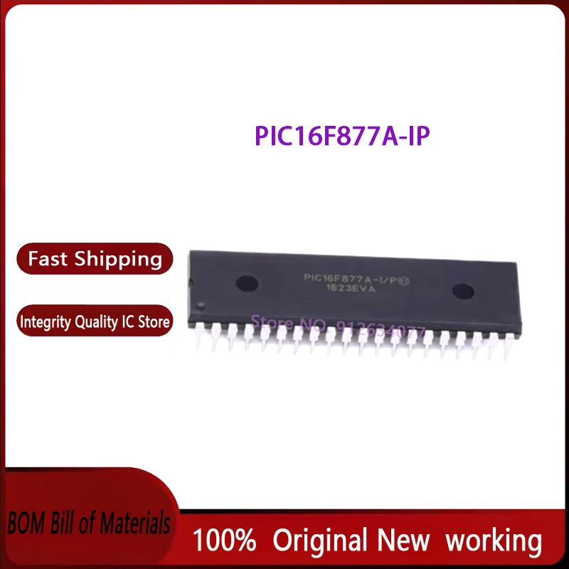 10PCS/LOT PIC16F877A-I/P PIC16F877A PIC16F877 16F877A 16F877 DIP40 New Original 100% Quality