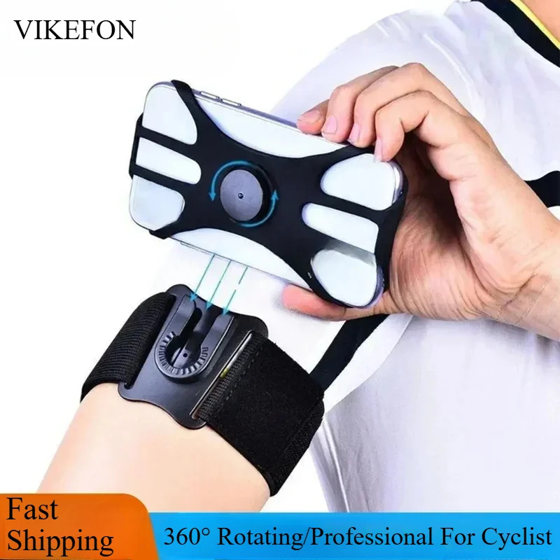 360 °   شارات قابلة للإزالة حامل هاتف قابل للفصل دراجة نارية الرياضة في الهواء الطلق دراجة ركوب الدراجات شارة تشغيل معصمه حامل هاتف