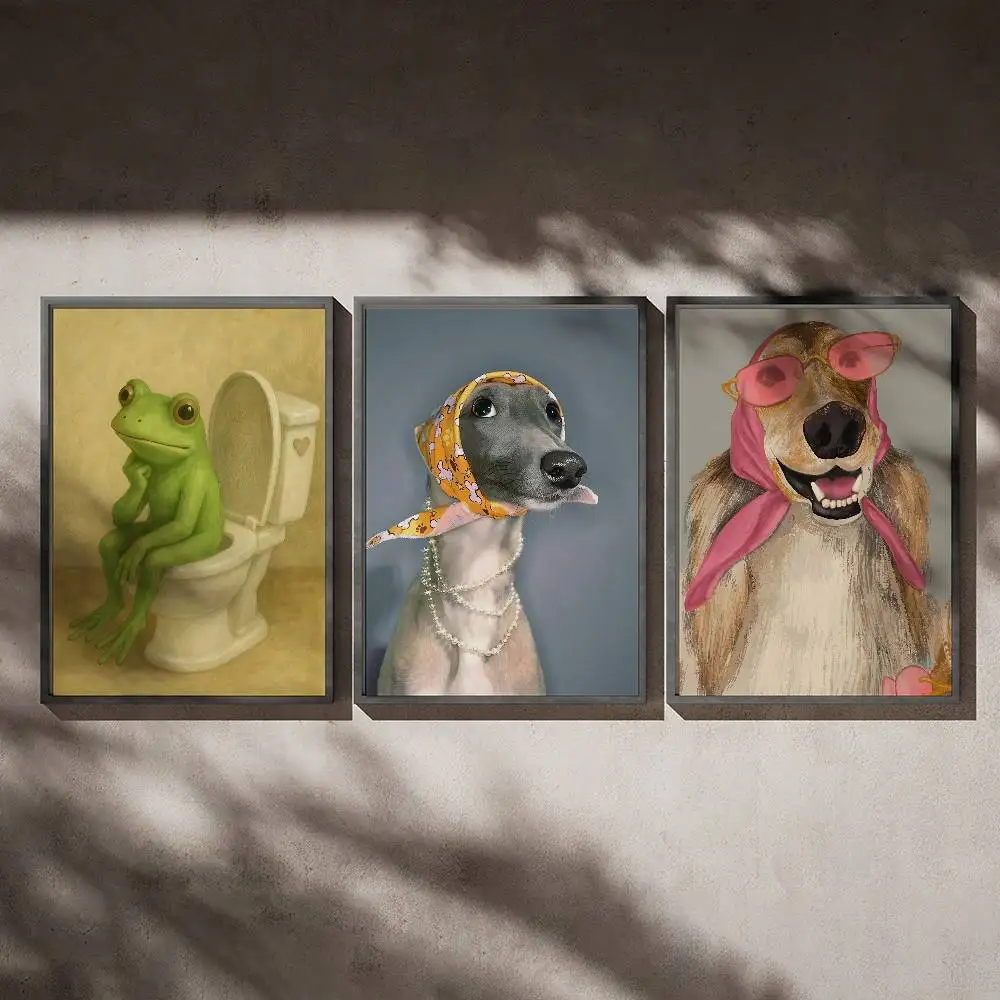 

Funny Animal Friends Design Poster Posters,waterproof Paper Stickers,coffee Shops,bar Living Rooms