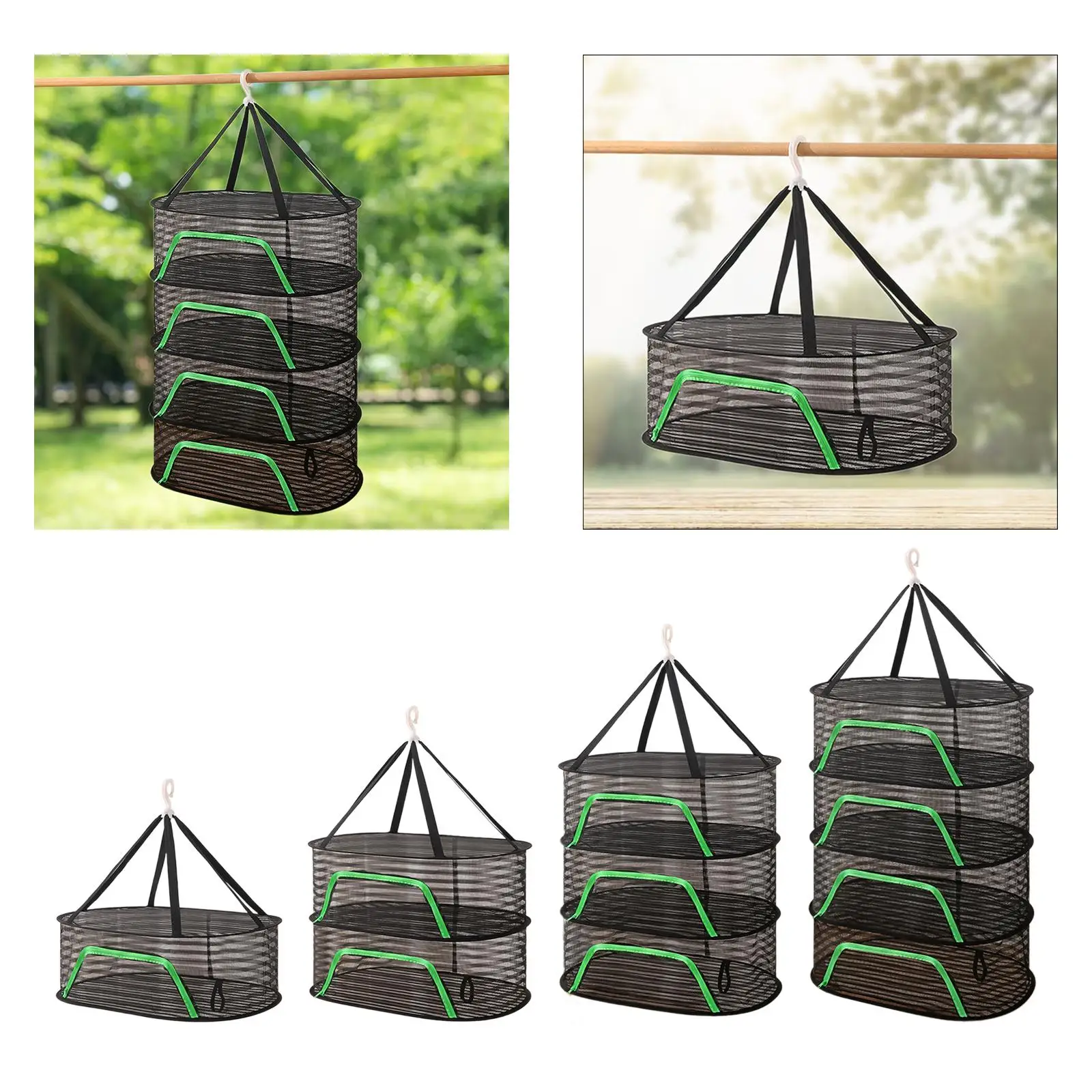 Home Drying Net Portable Space Saving Lightweight Fish Drying Racks with Zipper for Tea Flowers Vegetables Meat Drying Net