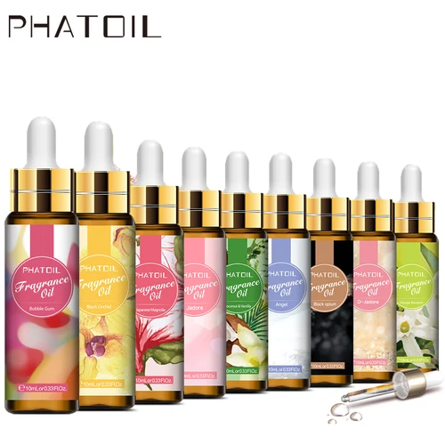 Imagen 1 del producto PHATOIL-difusor de aceite esencial con fragancia de café, coco, vainilla, 10ML, con gotero, aceite aromático, almizcle blanco, orquídea, magnolia, caléndula