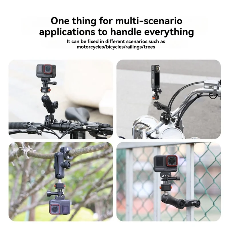 

Cycling Shooting Magnetic Quick Release Clamp AC-16 Motorcycle Panoramic Mount Interface For Insta360 DJI Sports Camera-TCES