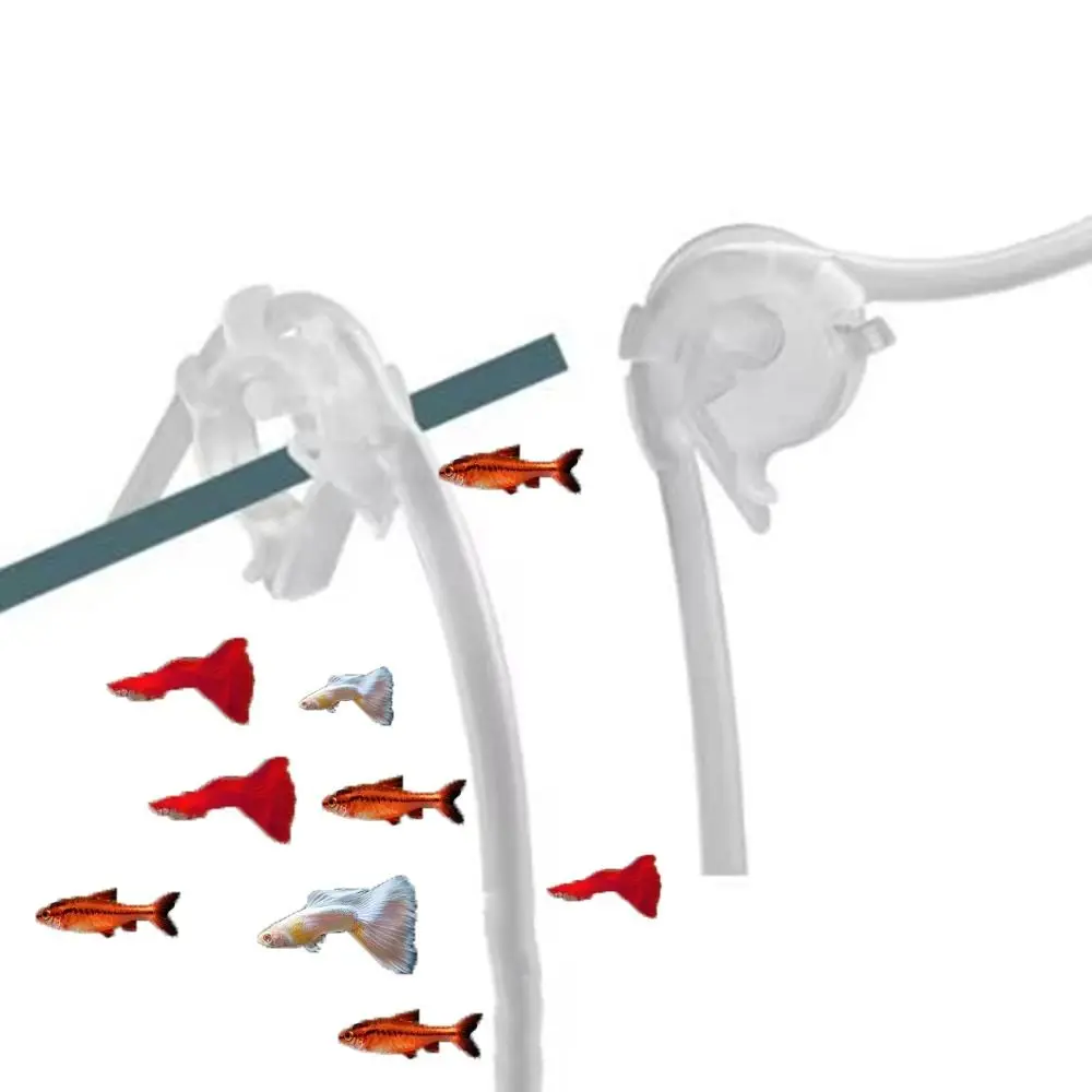

20Pcs Plastic Fish Tank Hose Clamp Firmly Hold with Suction Cup Aquarium Water Tube Holder Wall Mounting