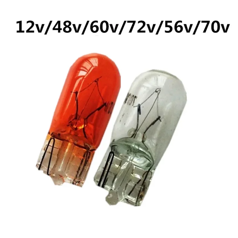 12V/48V/60V/72V 3W Lamp Turn Signal Light T10 Wholesale Display and Signal Light Bulbs for Electric Bike, Scooter and Motorcycle