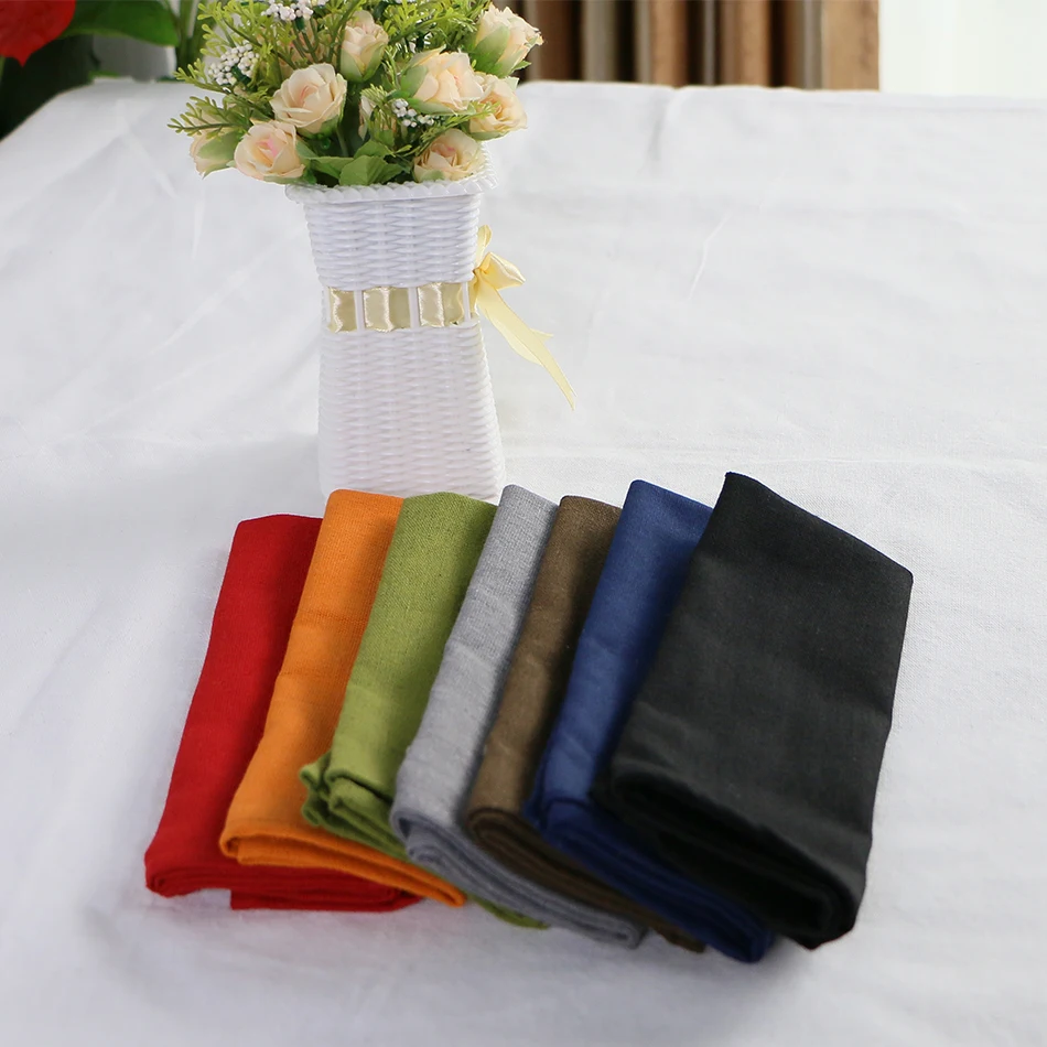 4PCS 40x40cm Colorful Durable Square Cloth Napkin,Reusable Fabric Placemat,for Kitchen Dining Table,Hotel Restaurant Serving