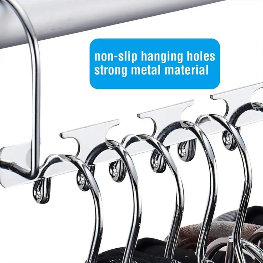 1pcs Multifunctional Space Saving Metal Hangers With Magic Hook 6 Hole Clothing Wardrobe Organize Hanger Holder