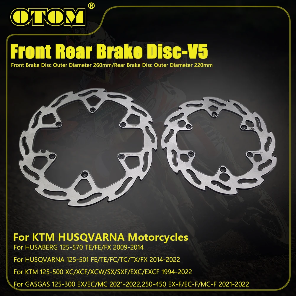 

Motorcycle Accessories 260mm 220mm Front Rear Steel Brake Disc For KTM HUSQVARNA GASGAS SX SXF XC XCF EXC EXCF FE TE TC MCF 2022