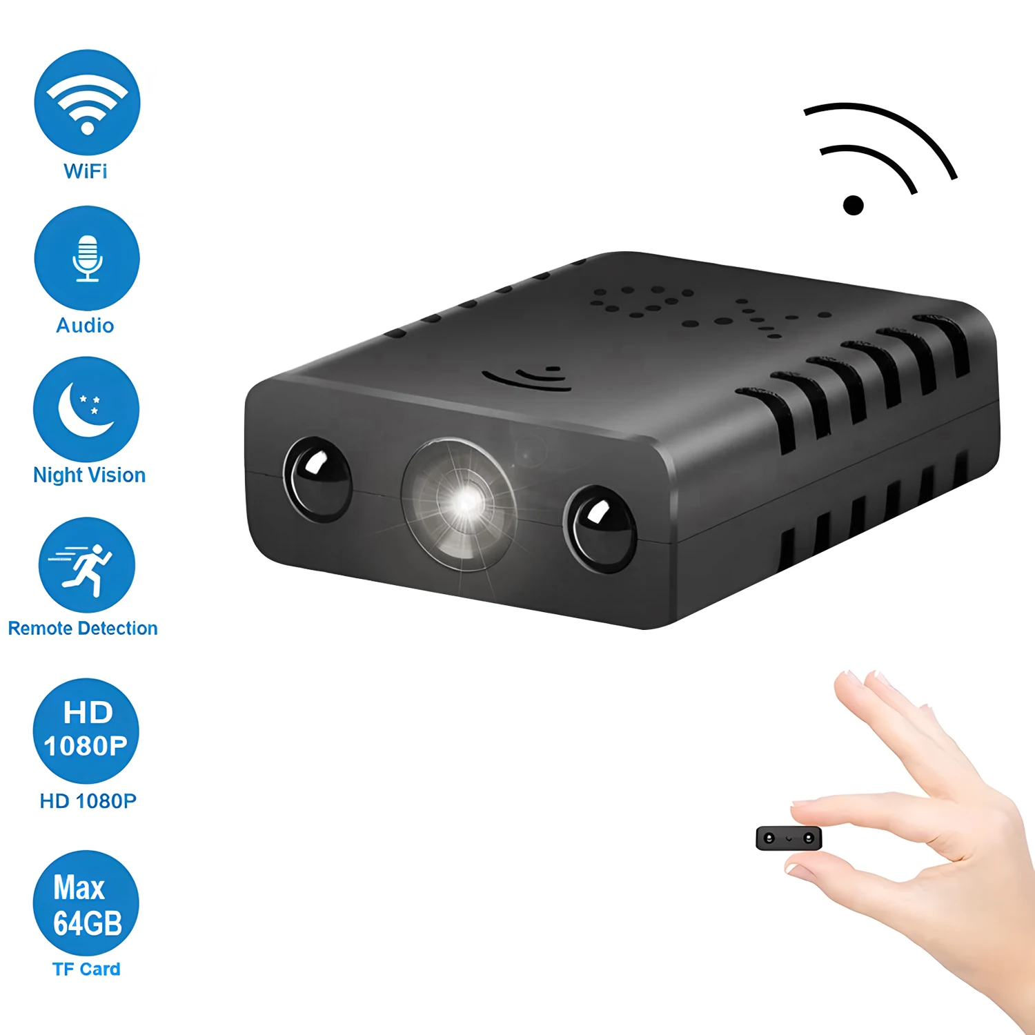 Mini Camera Xd Full Hd 1080P Wifi Nachtzicht Afstandsbediening Bewaking Huisbescherming Duurzame Waterdichte Videorecorder