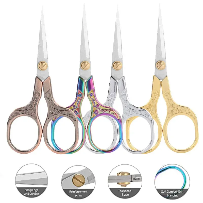 Sewing Scissors Stainless Steel Tailor Vintage Scissors Sharp Sewing Scissor Needlework Embroidery Thread Knitting Sewing Tool